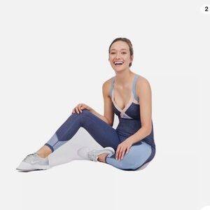 AXS blue cross cross exercise tank top